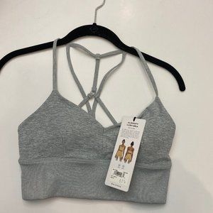 NWT Alo Alosoft Lush Bra, size S in Zinc Heather